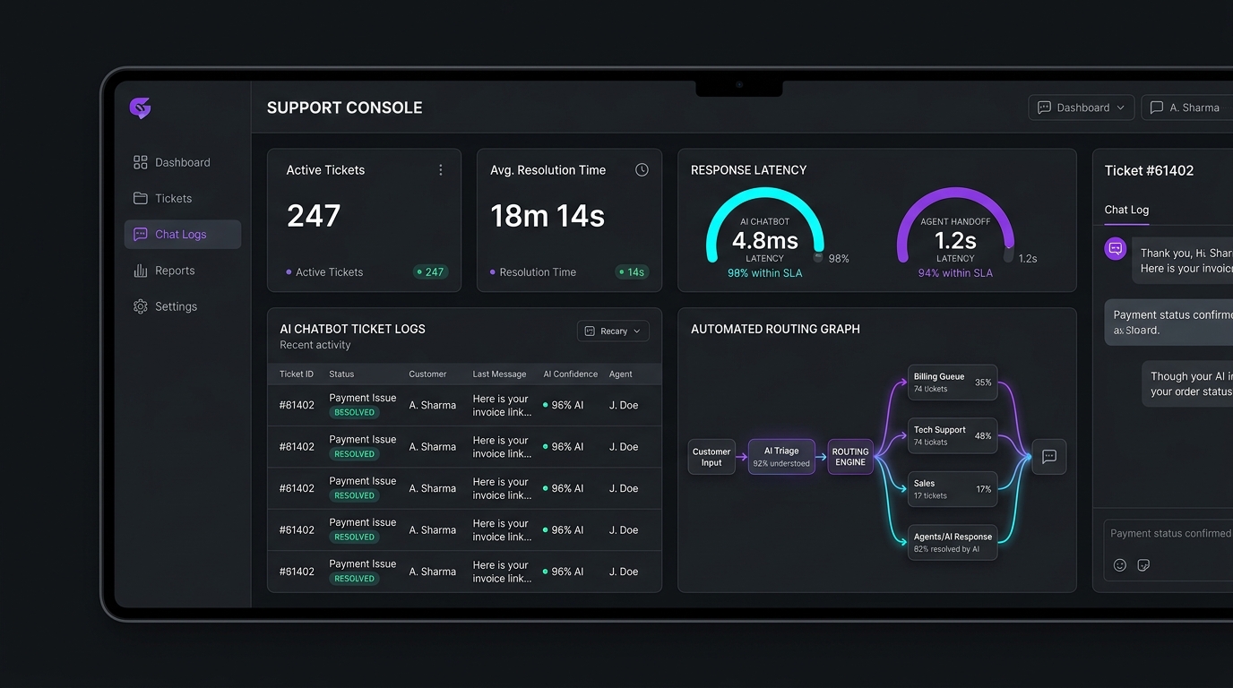 AI Customer Support Console